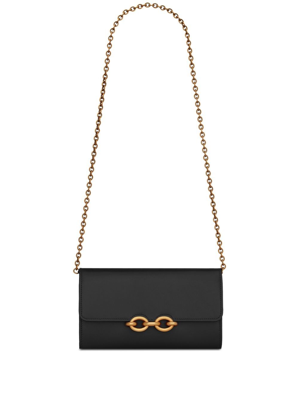 Saint Laurent Le Maillon leather wallet on chain