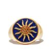 Yvonne Léon 9kt yellow gold Chevaliere Soliel lapis lazuli and citrine signet ring