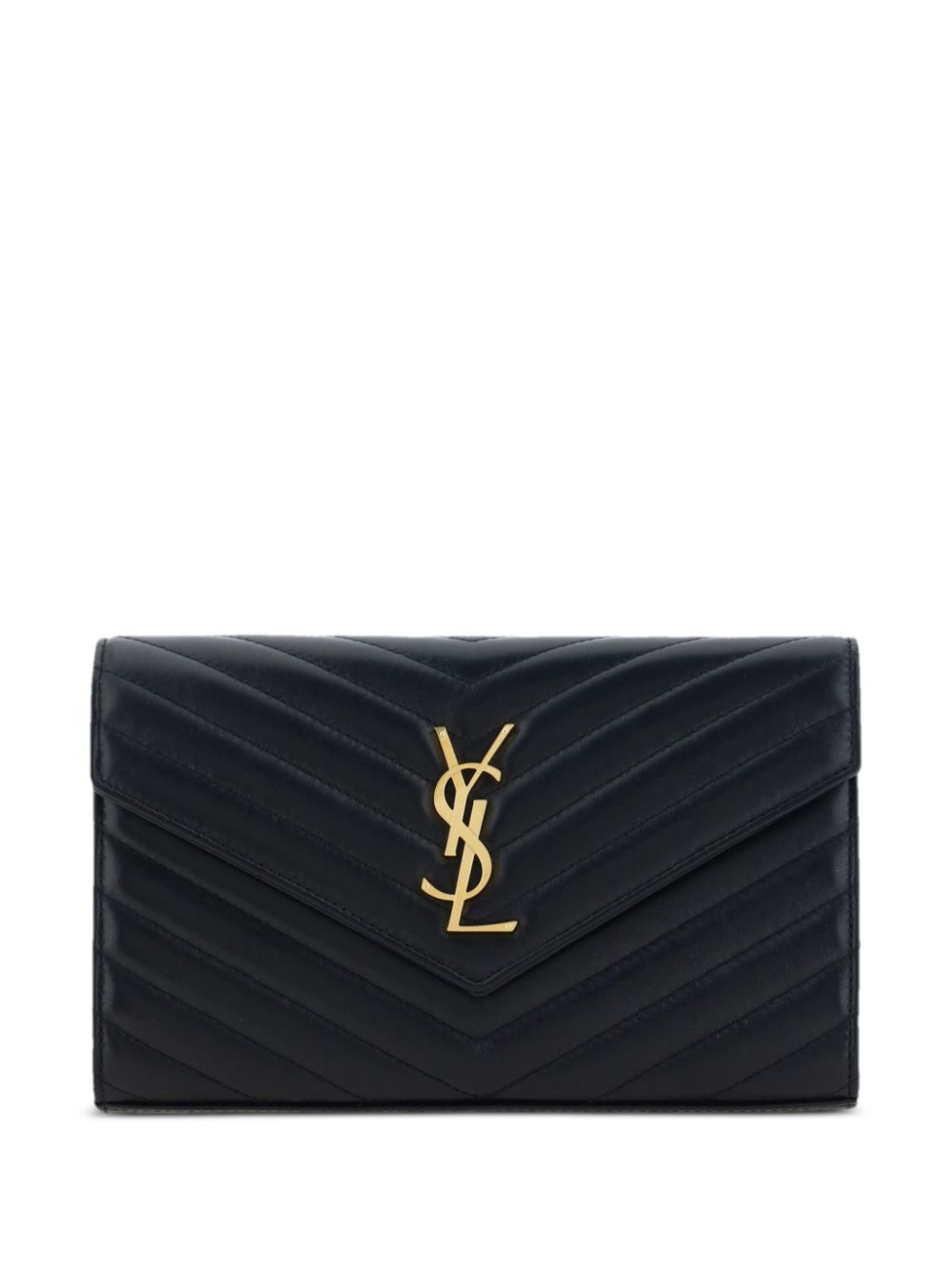 Saint Laurent Cassandre leather chain wallet