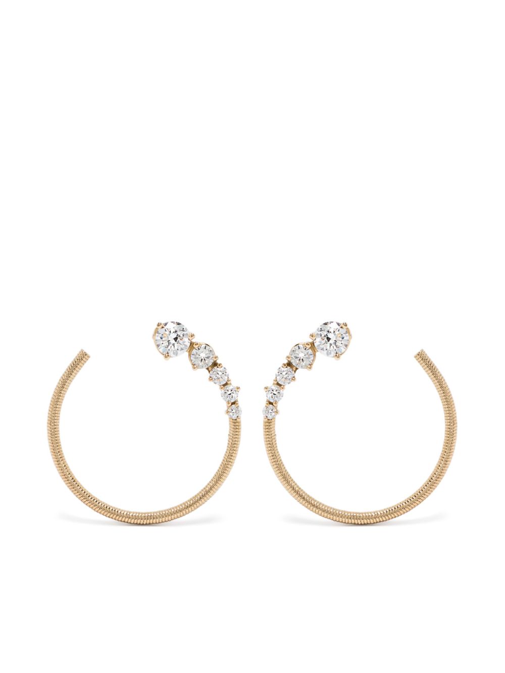 LEANDRA 18kt yellow gold Cabo Rueda diamond earrings