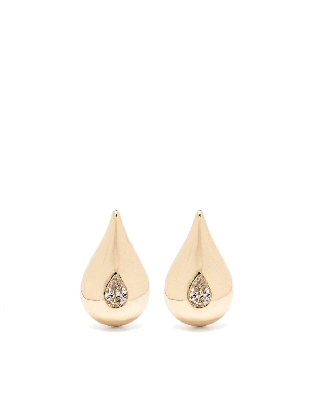 Mateo 18kt yellow gold diamonds teardrop-shaped earrings